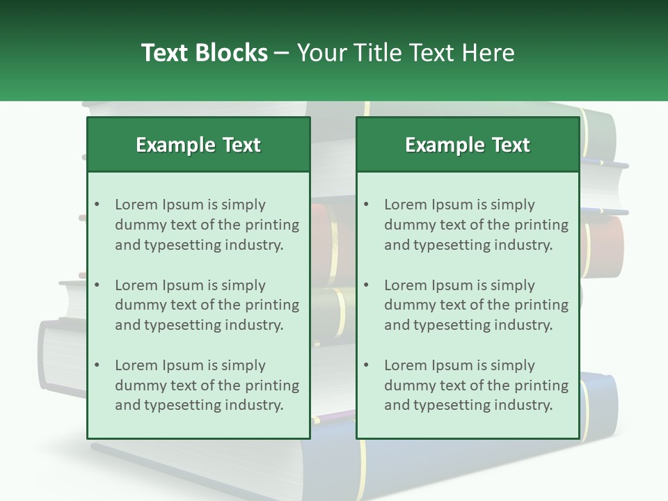 A Stack Of Books PowerPoint Template