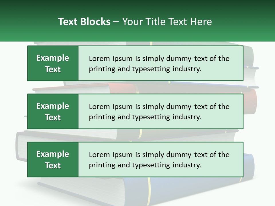A Stack Of Books PowerPoint Template