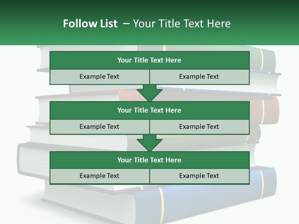 A Stack Of Books PowerPoint Template