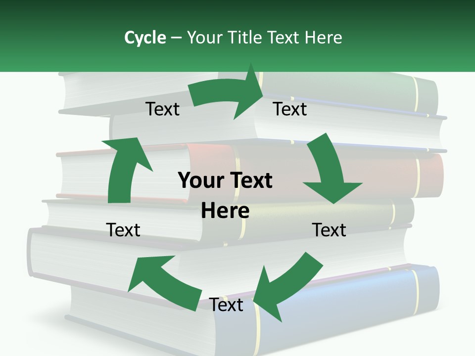 A Stack Of Books PowerPoint Template