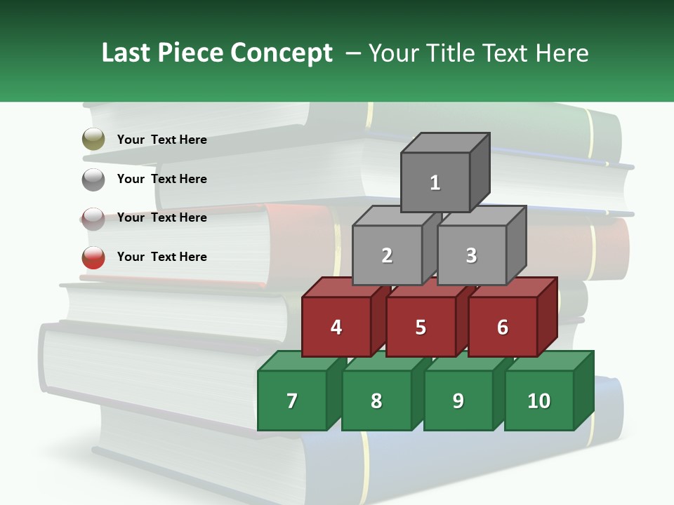 A Stack Of Books PowerPoint Template