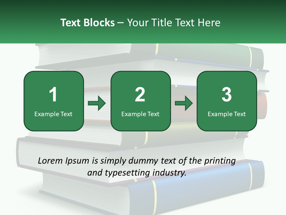 A Stack Of Books PowerPoint Template