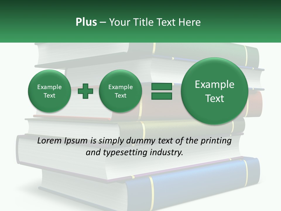 A Stack Of Books PowerPoint Template
