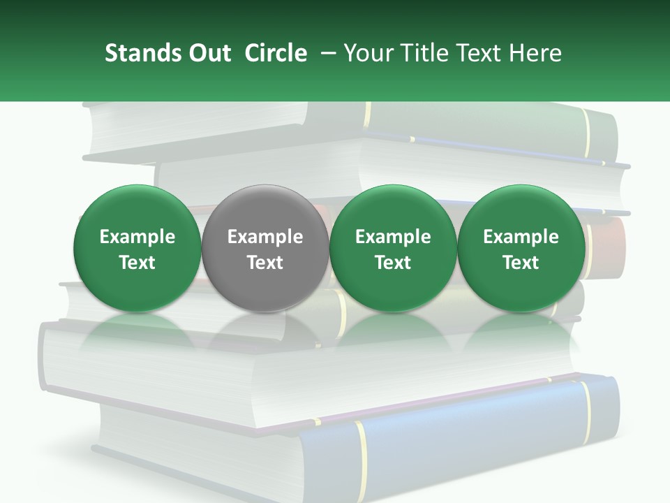 A Stack Of Books PowerPoint Template