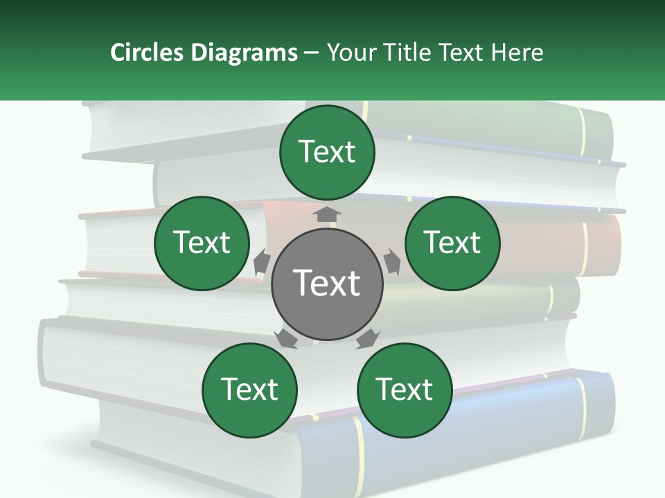 A Stack Of Books PowerPoint Template