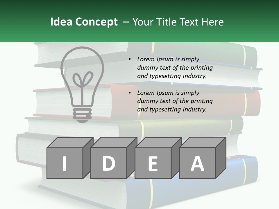 A Stack Of Books PowerPoint Template