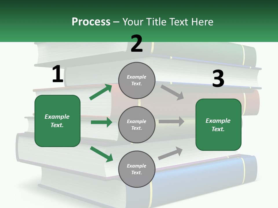 A Stack Of Books PowerPoint Template
