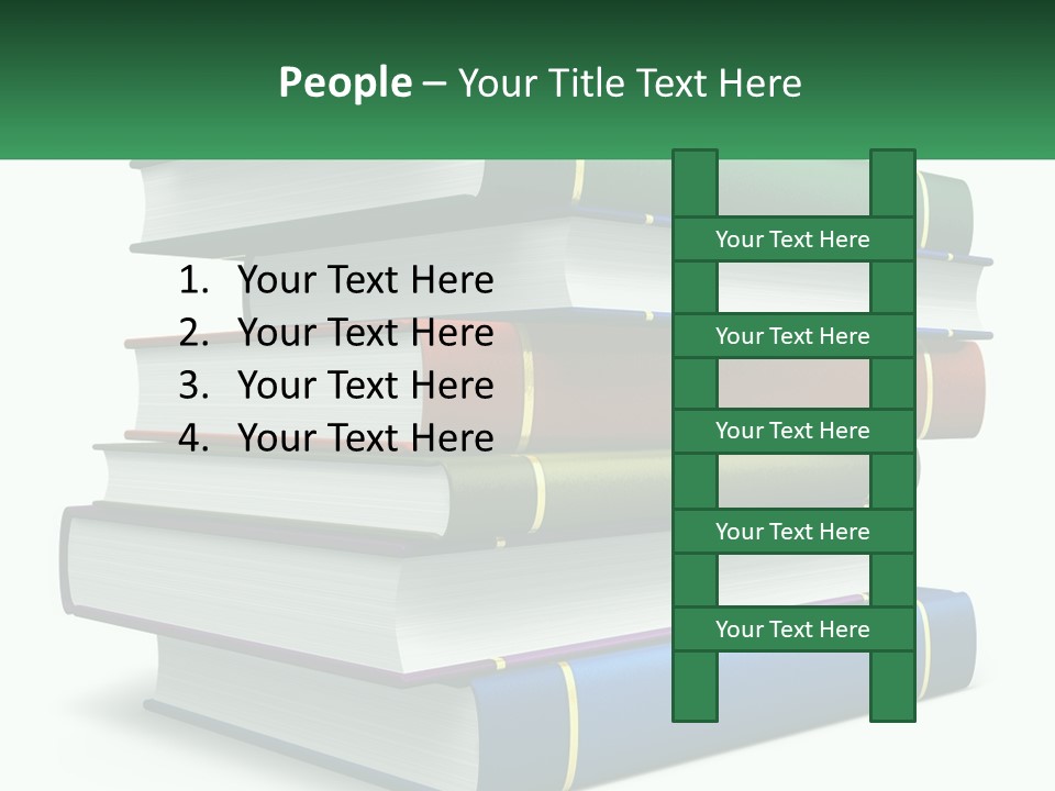 A Stack Of Books PowerPoint Template