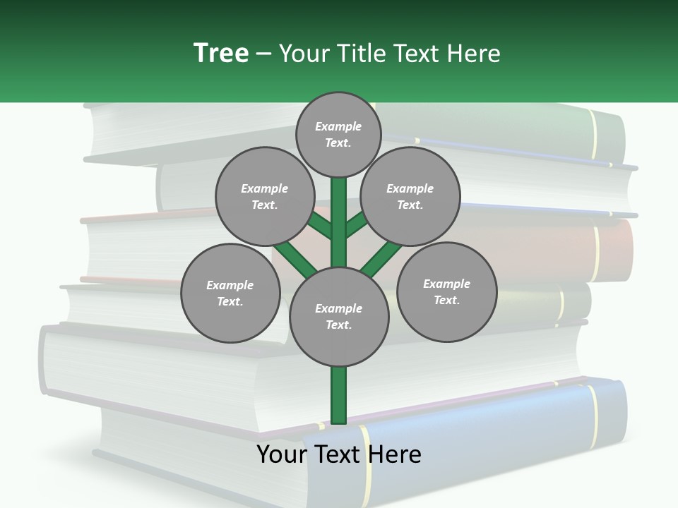 A Stack Of Books PowerPoint Template