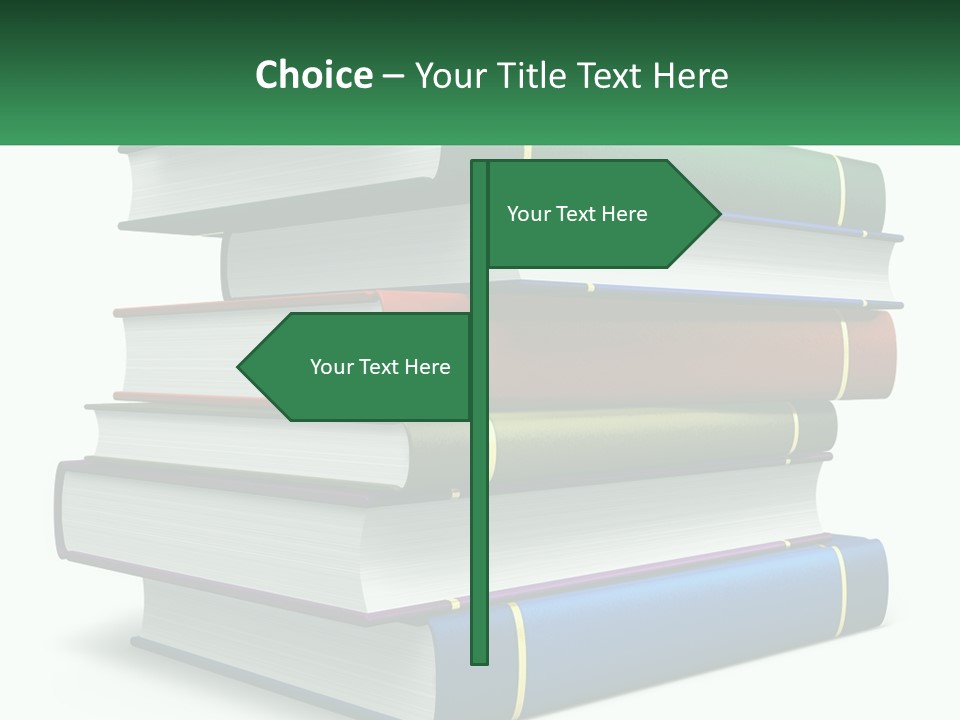 A Stack Of Books PowerPoint Template