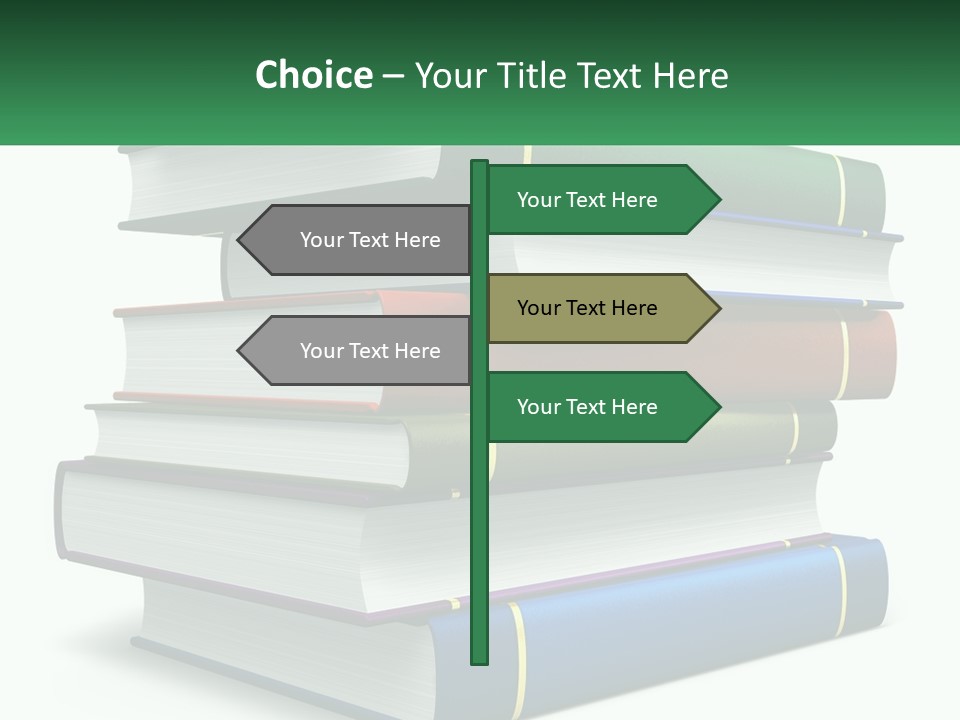 A Stack Of Books PowerPoint Template