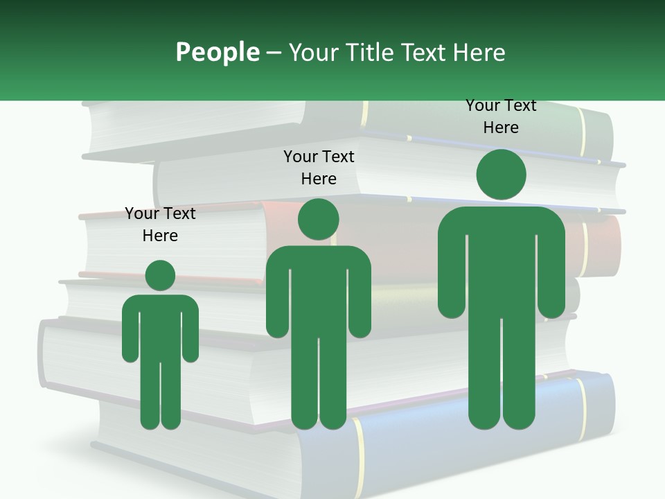 A Stack Of Books PowerPoint Template