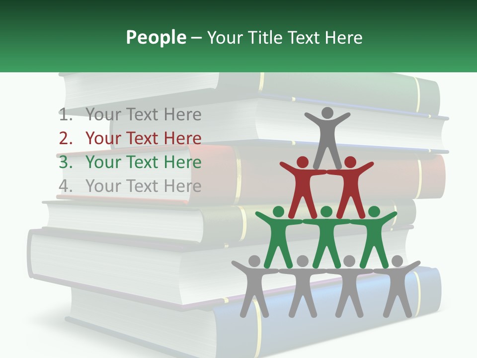 A Stack Of Books PowerPoint Template