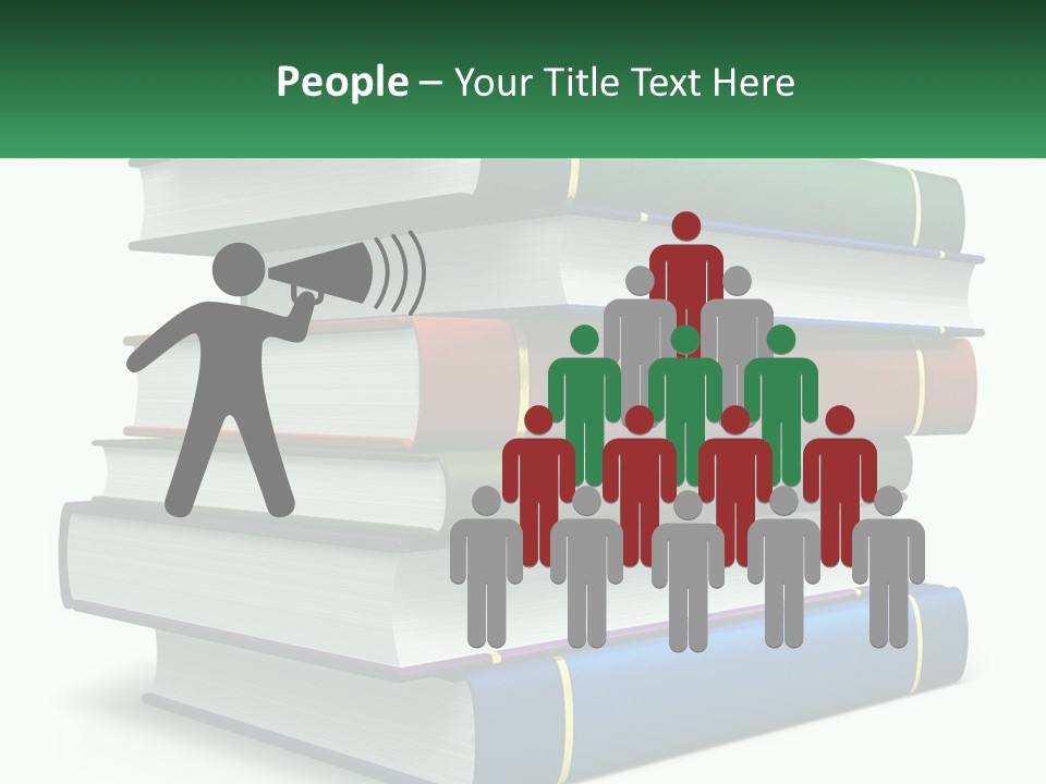 A Stack Of Books PowerPoint Template