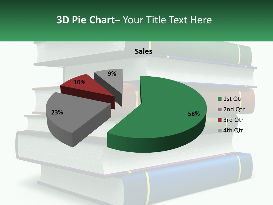 A Stack Of Books PowerPoint Template