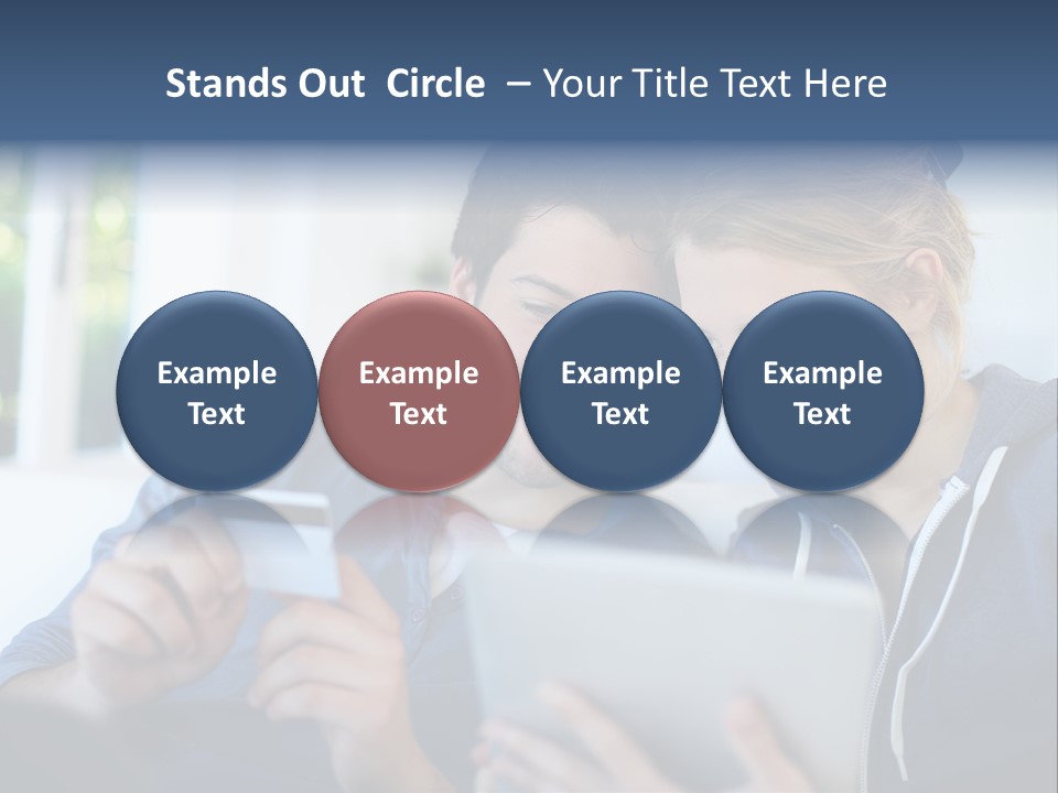 Payment For Purchases On The Tablet PowerPoint Template