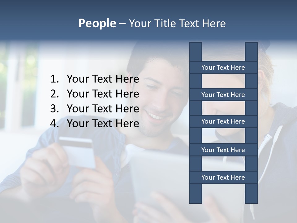 Payment For Purchases On The Tablet PowerPoint Template