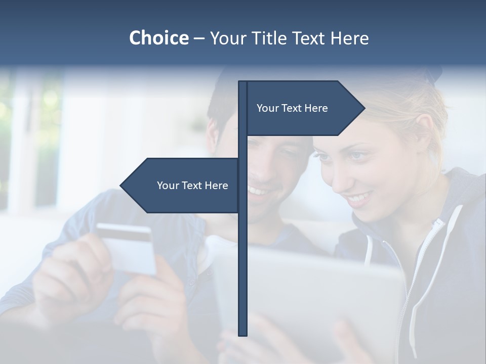 Payment For Purchases On The Tablet PowerPoint Template