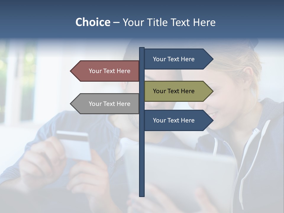Payment For Purchases On The Tablet PowerPoint Template
