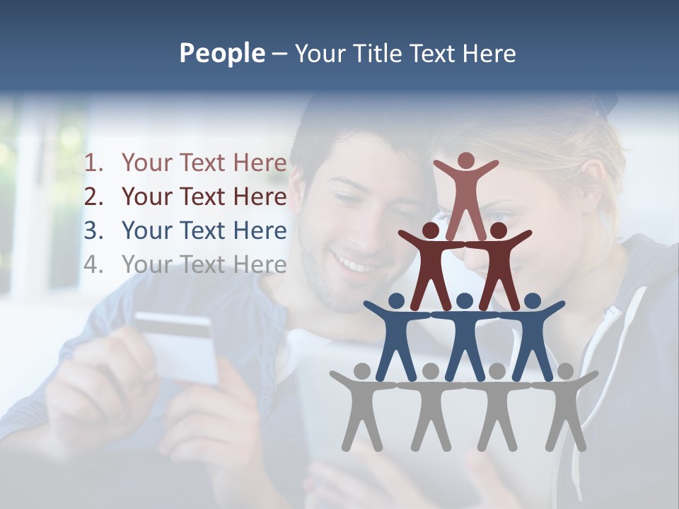 Payment For Purchases On The Tablet PowerPoint Template