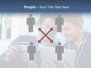 Payment For Purchases On The Tablet PowerPoint Template
