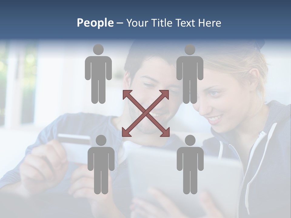 Payment For Purchases On The Tablet PowerPoint Template