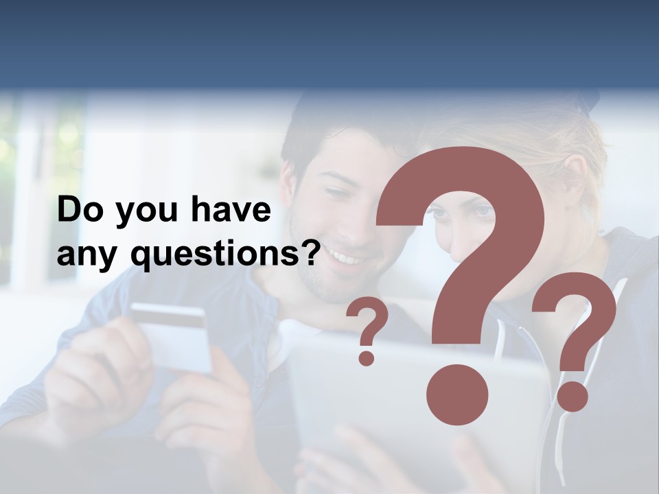 Payment For Purchases On The Tablet PowerPoint Template