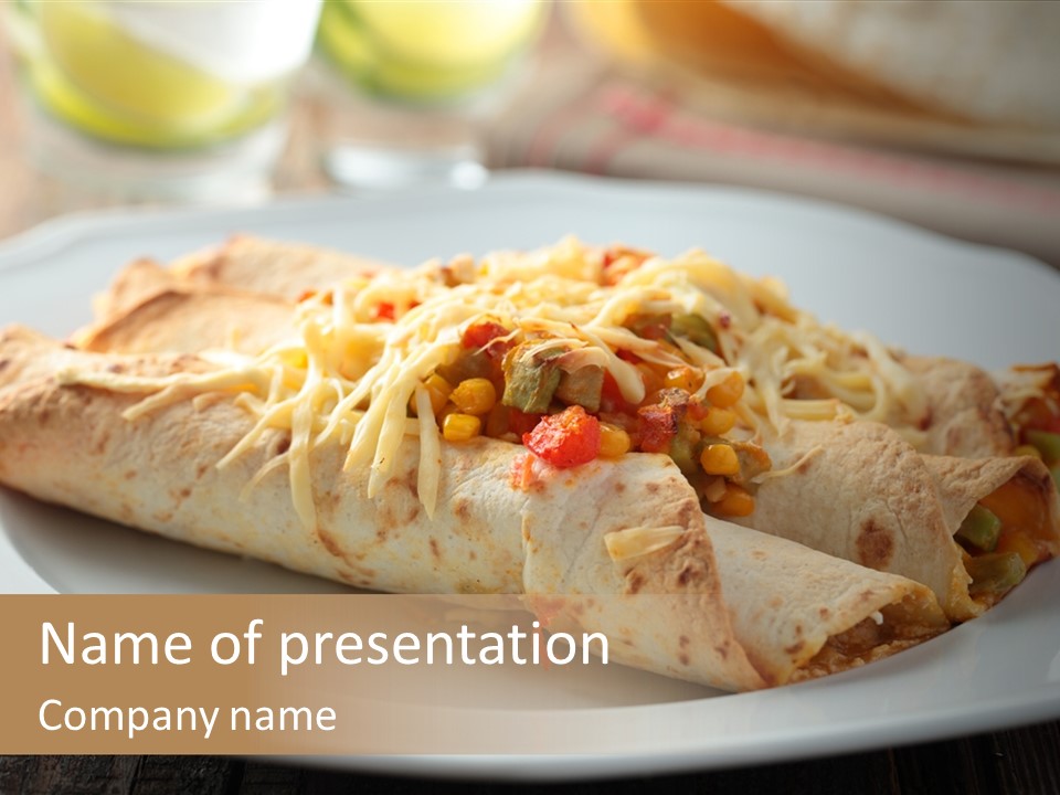 Vegetables In Pita Bread PowerPoint Template