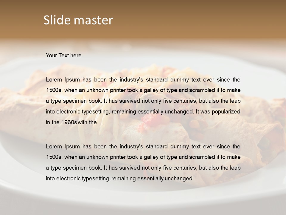 Vegetables In Pita Bread PowerPoint Template