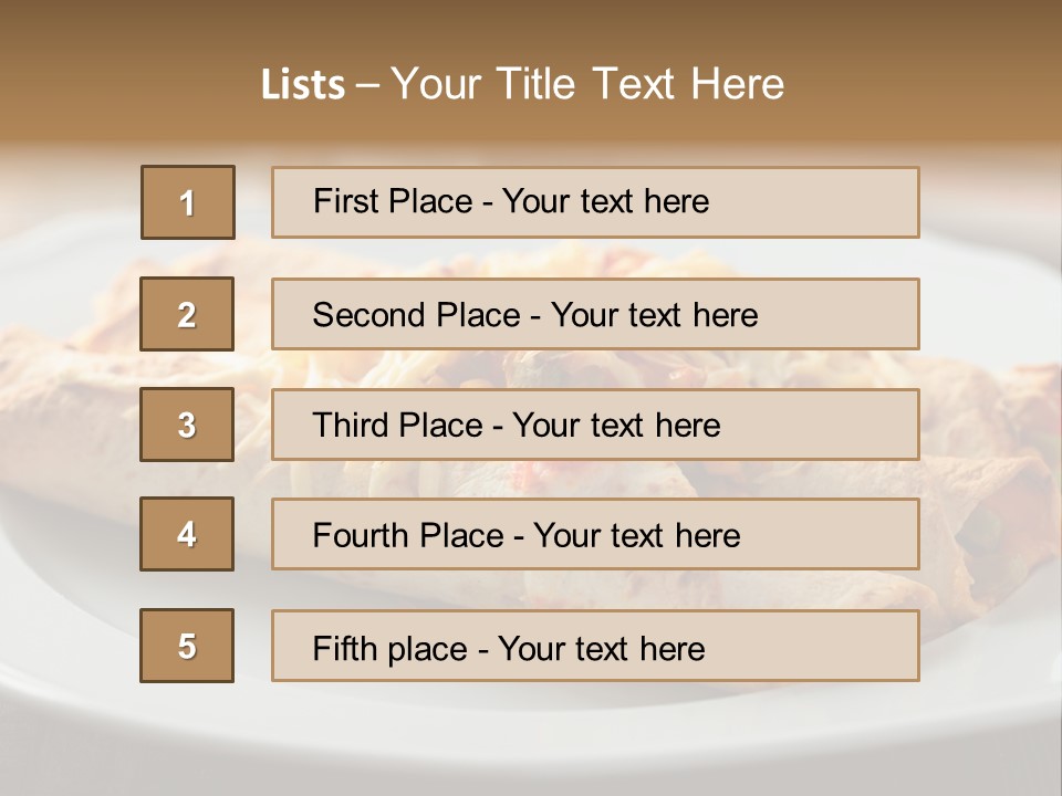 Vegetables In Pita Bread PowerPoint Template