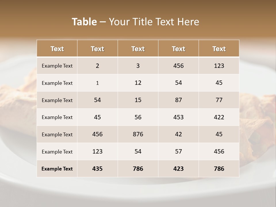 Vegetables In Pita Bread PowerPoint Template