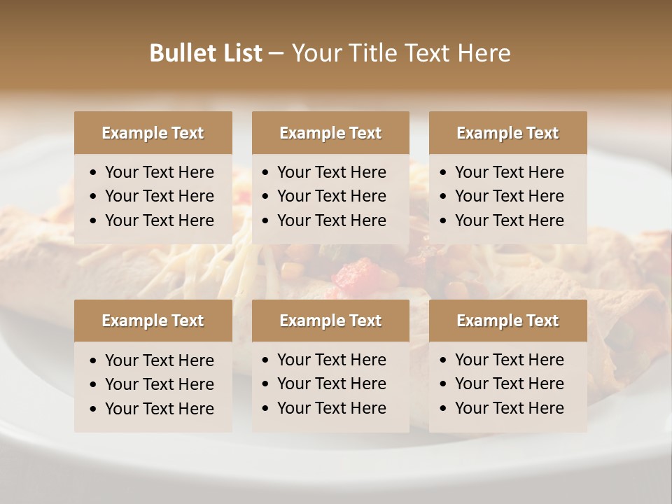 Vegetables In Pita Bread PowerPoint Template