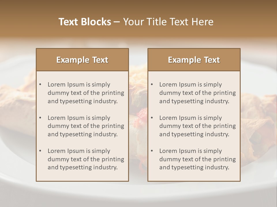 Vegetables In Pita Bread PowerPoint Template