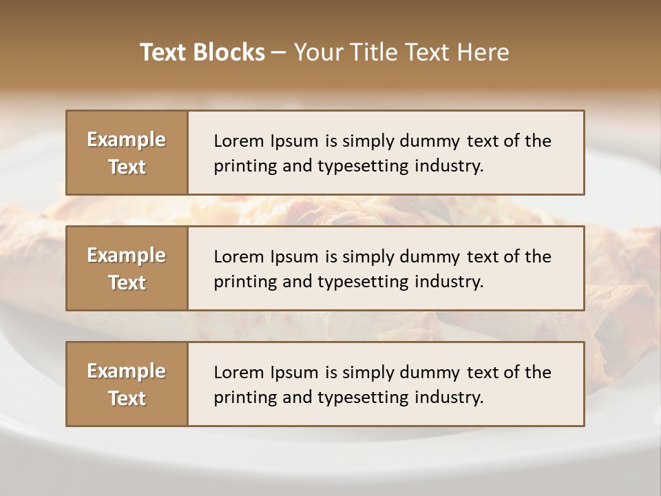 Vegetables In Pita Bread PowerPoint Template