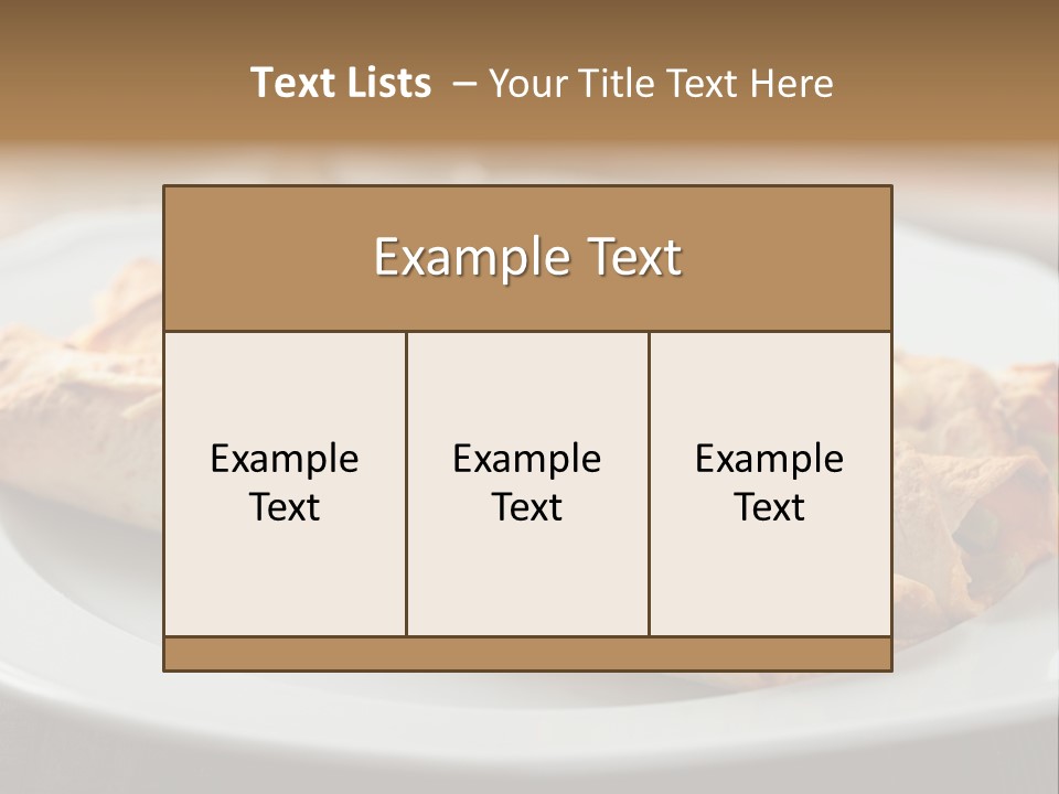 Vegetables In Pita Bread PowerPoint Template