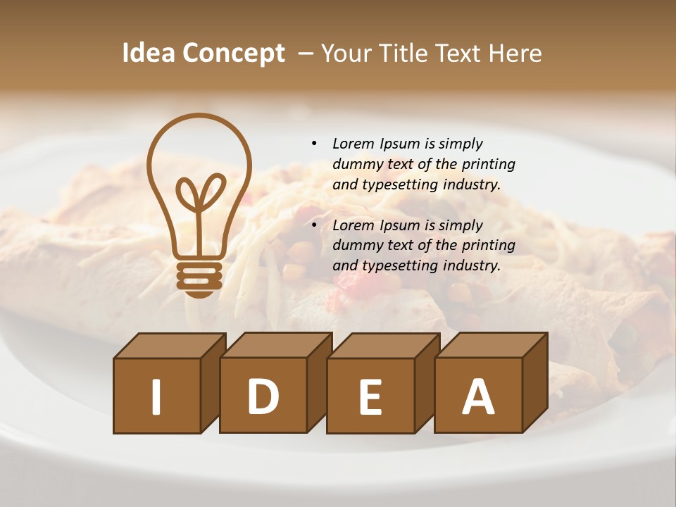 Vegetables In Pita Bread PowerPoint Template