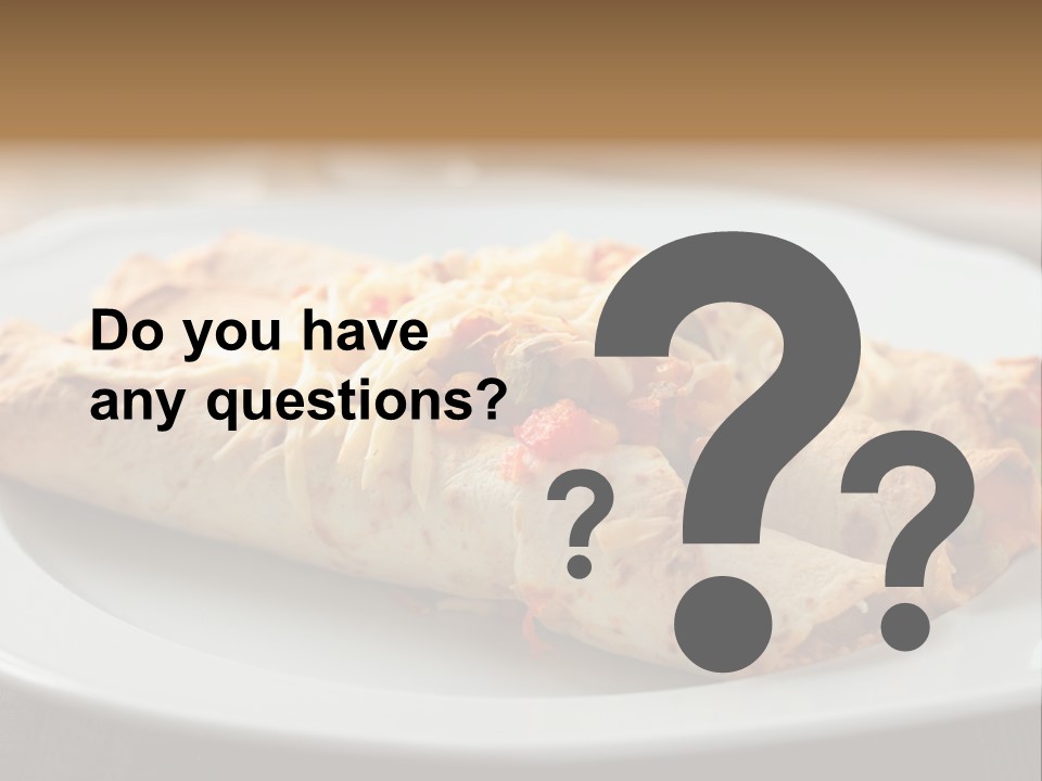 Vegetables In Pita Bread PowerPoint Template