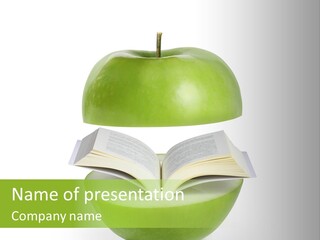 A Book In An Apple PowerPoint Template