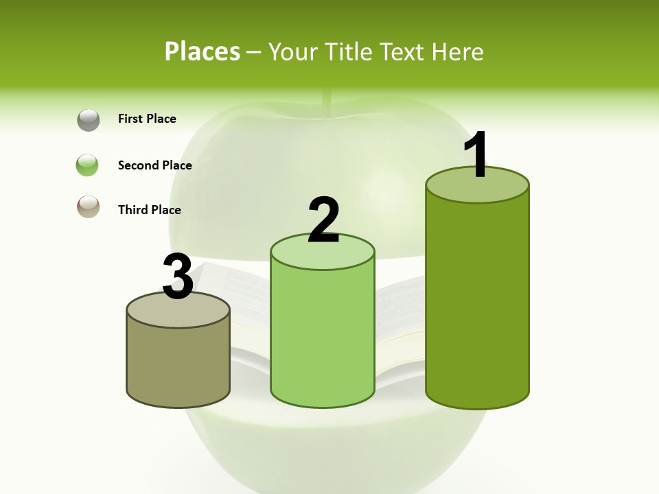 A Book In An Apple PowerPoint Template