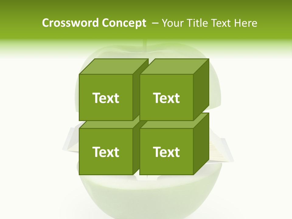 A Book In An Apple PowerPoint Template
