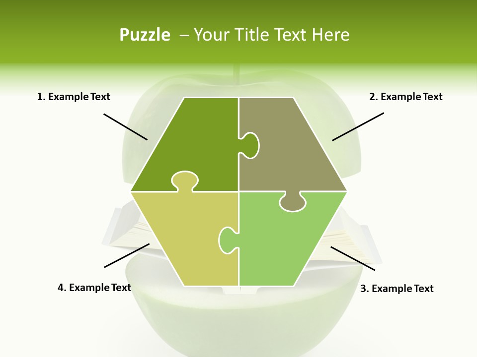 A Book In An Apple PowerPoint Template