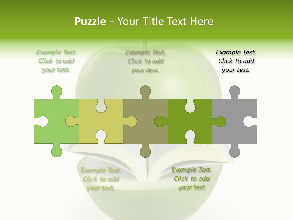 A Book In An Apple PowerPoint Template