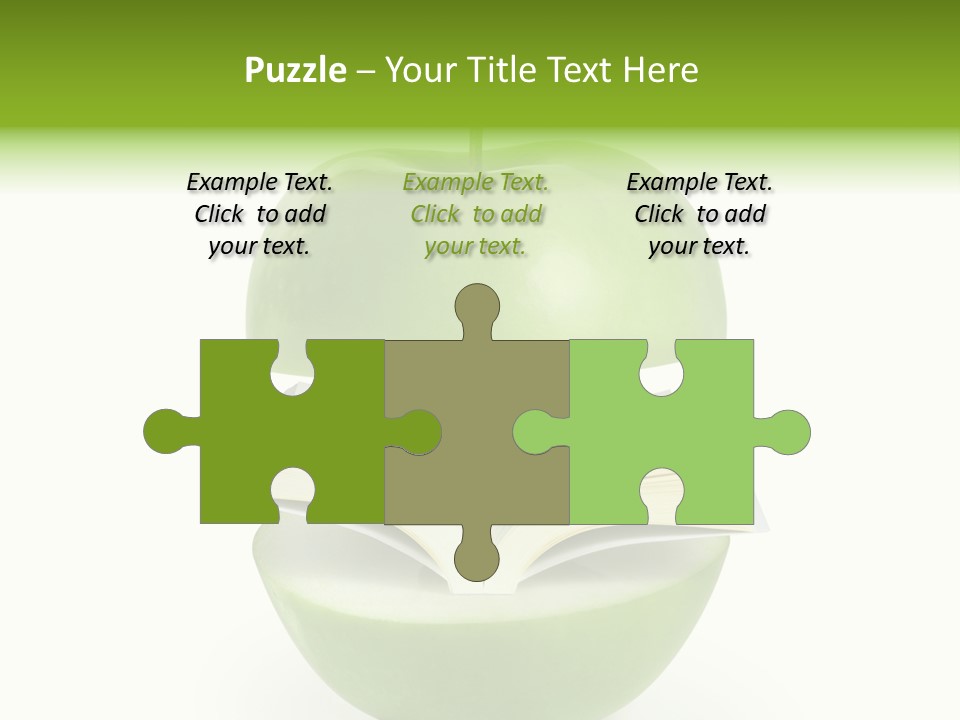 A Book In An Apple PowerPoint Template