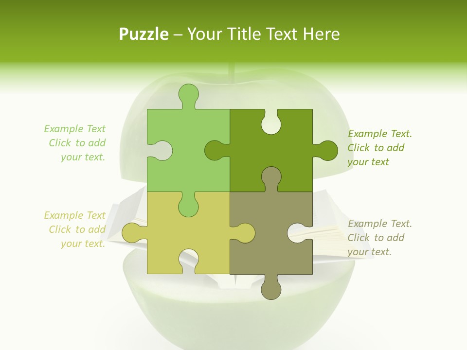 A Book In An Apple PowerPoint Template