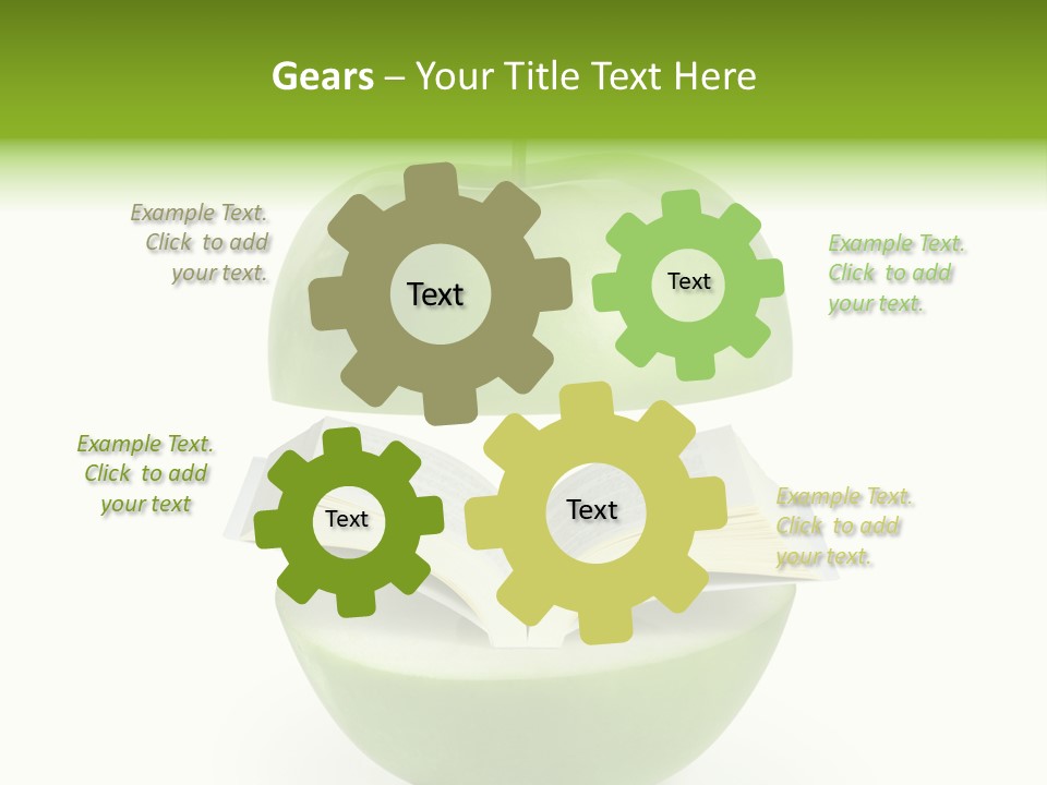 A Book In An Apple PowerPoint Template