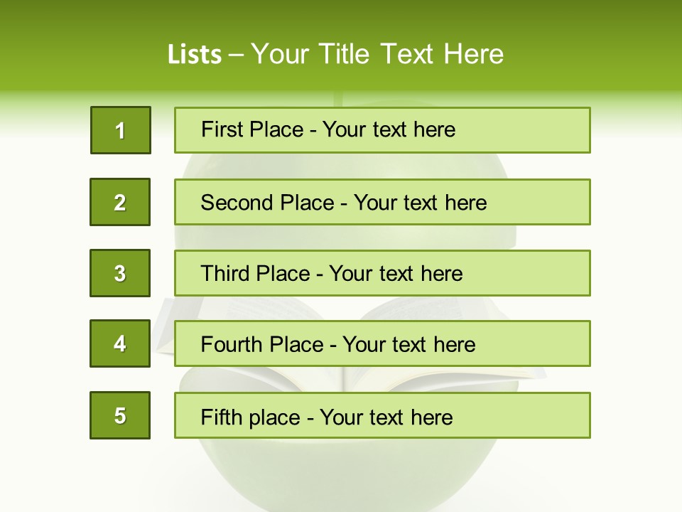 A Book In An Apple PowerPoint Template