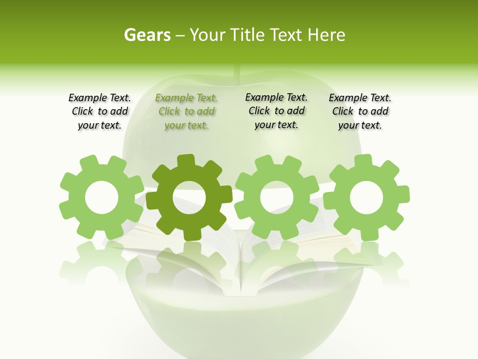 A Book In An Apple PowerPoint Template