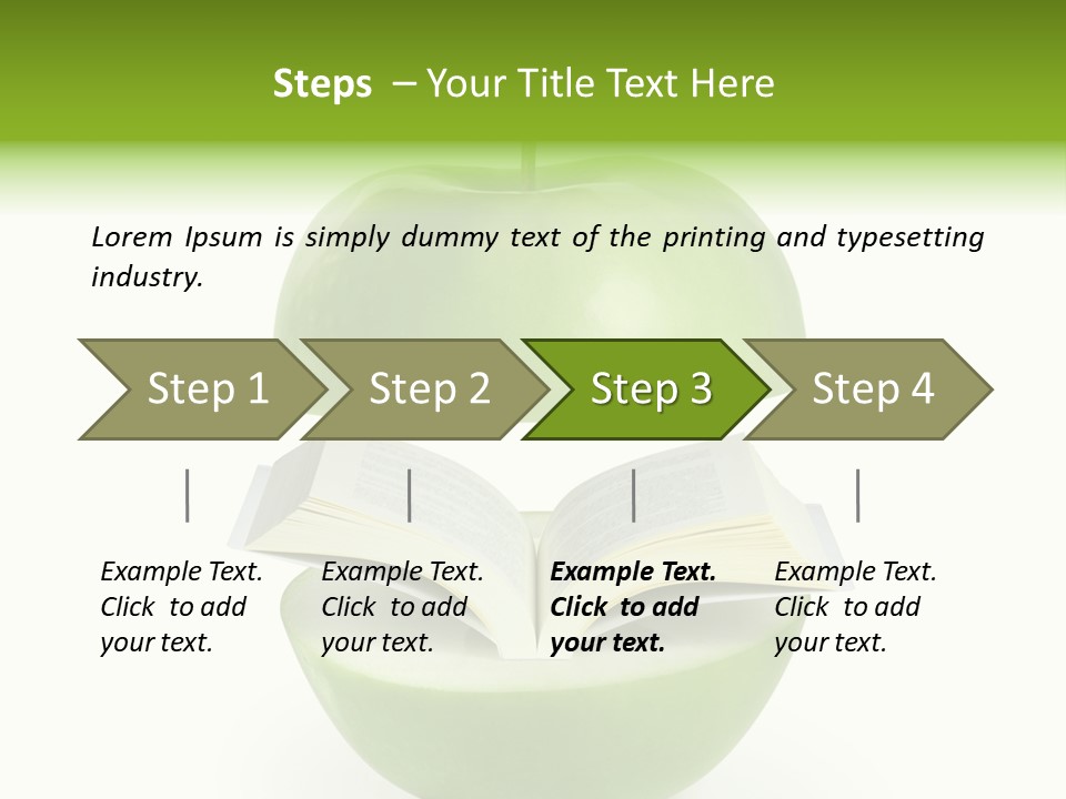 A Book In An Apple PowerPoint Template