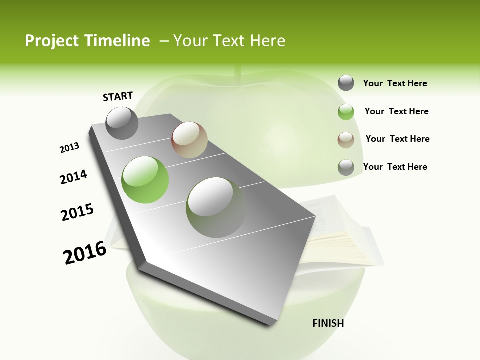A Book In An Apple PowerPoint Template