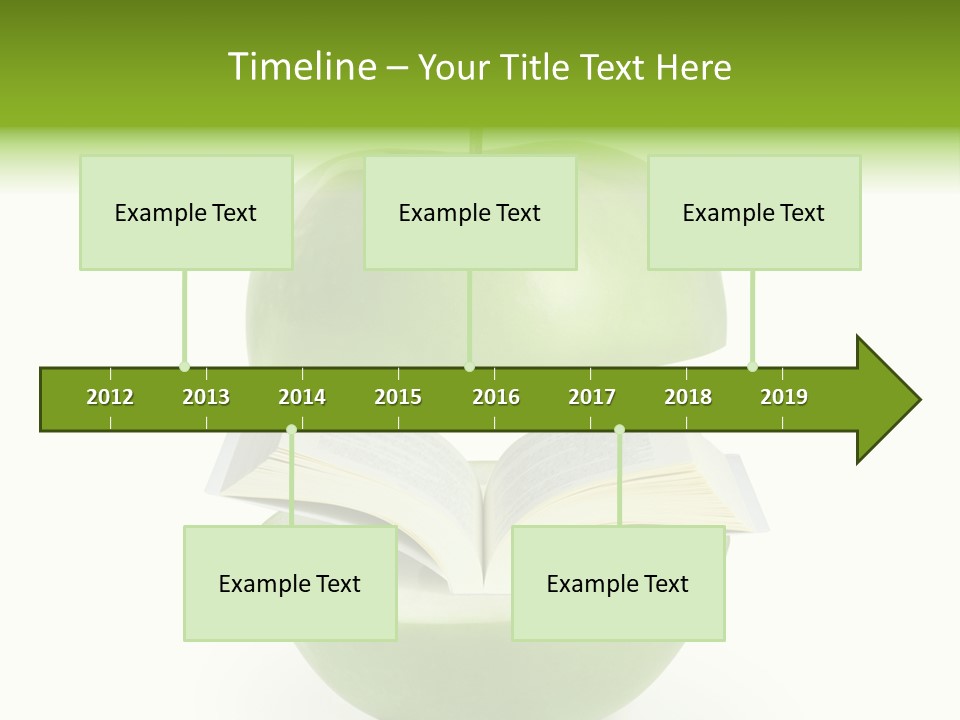 A Book In An Apple PowerPoint Template